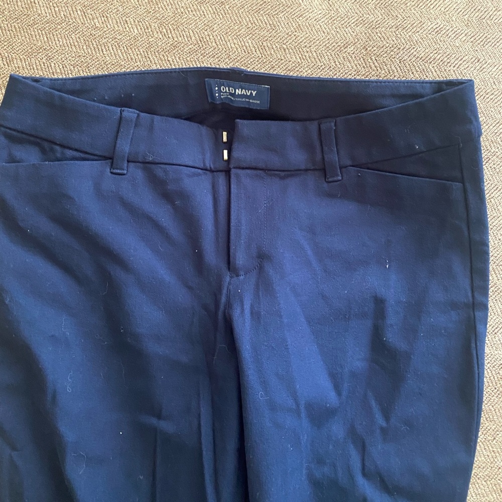 Old Navy womens navy blue mid rise pixie ankle pants size 4